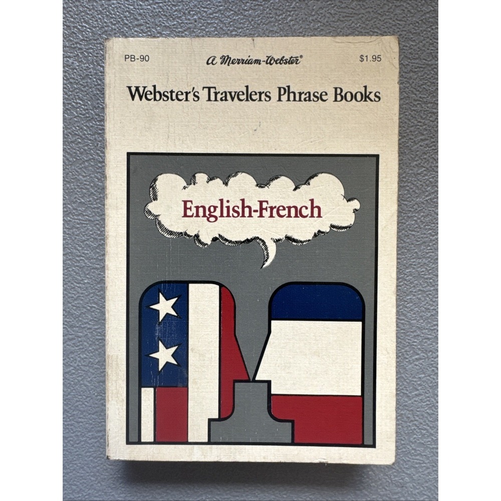 Webster's Travelers Phrase Book English French 1971 Rand McNally Co. Language